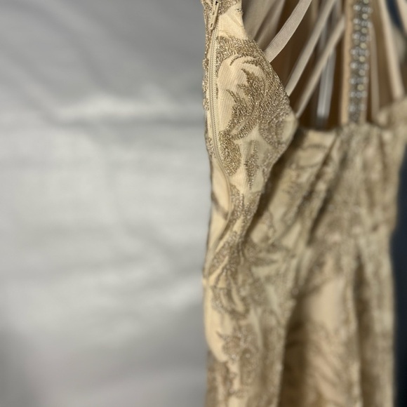 Speechless Gold Halter Prom Gown,event,festival, wedding - Picture 6 of 9